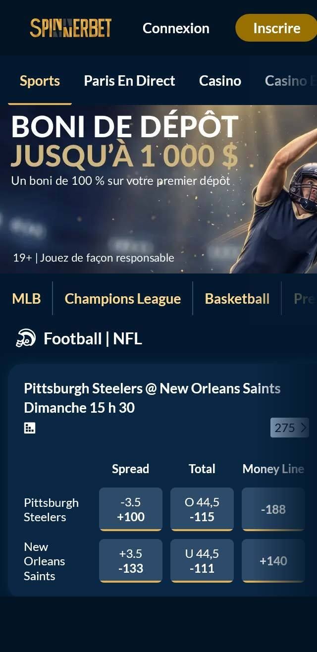 SpinnerBet Casino screenshot 5