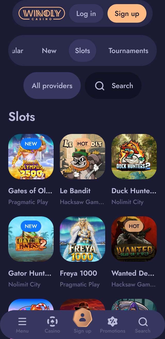 Winoly Casino screenshot 6