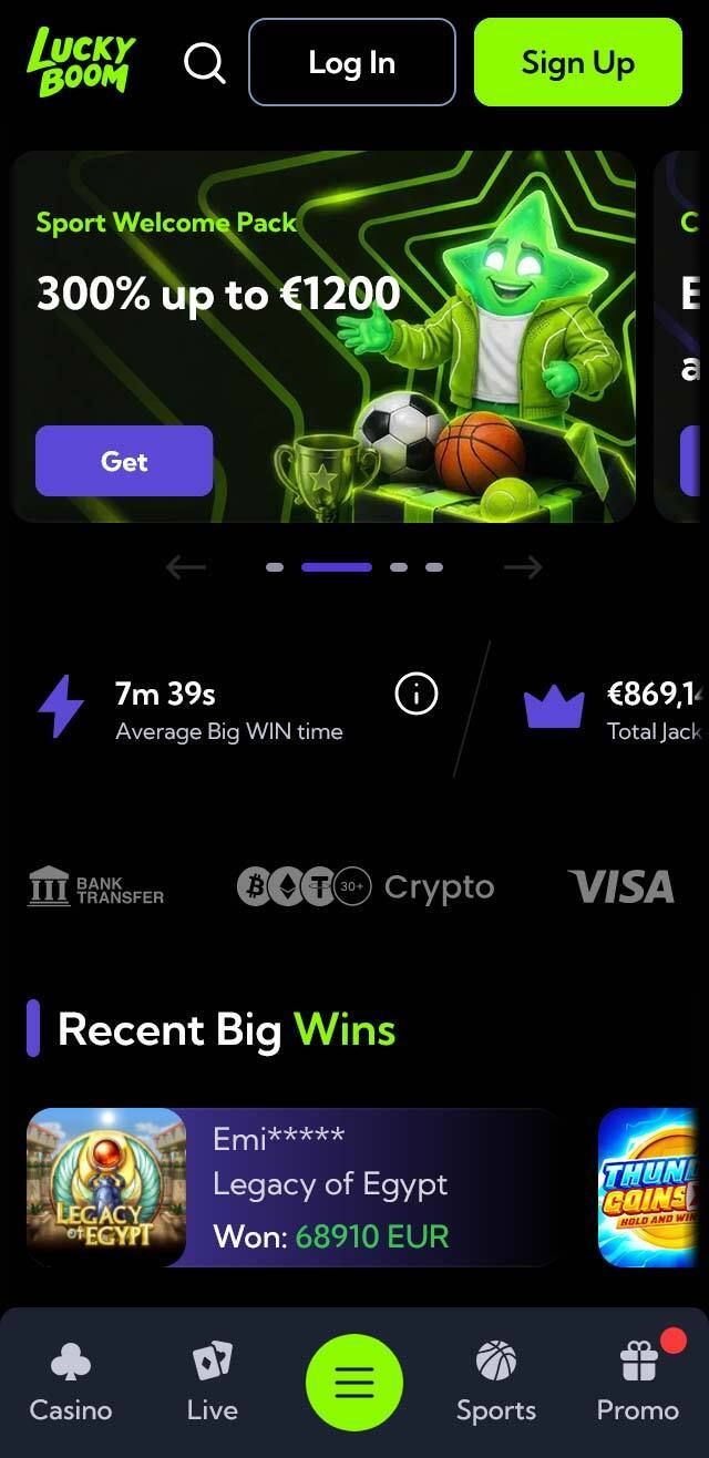 Lucky Boom Casino screenshot 5