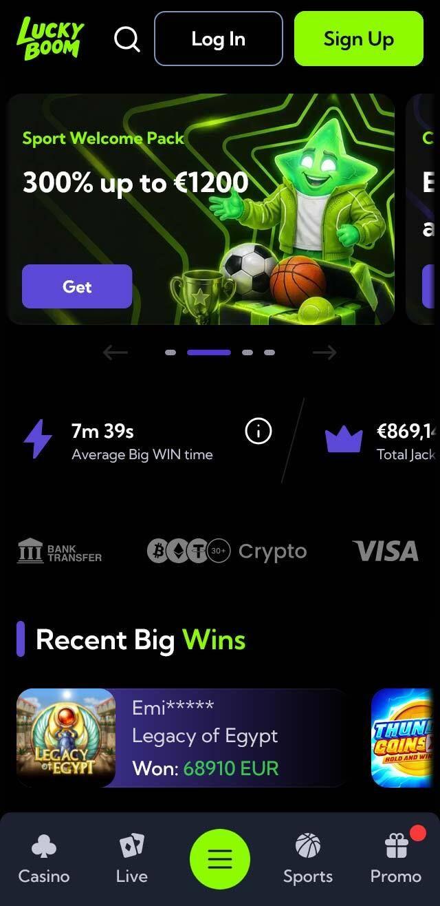 Lucky Boom Casino screenshot 5