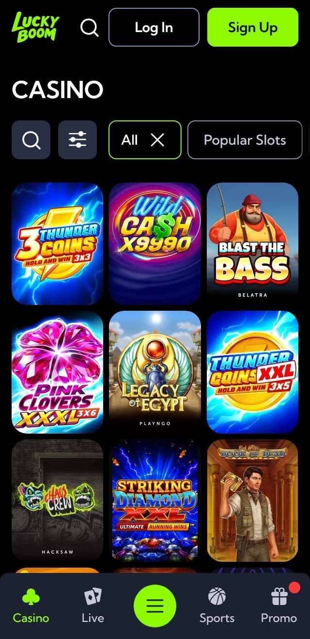 Lucky Boom Casino screenshot 6