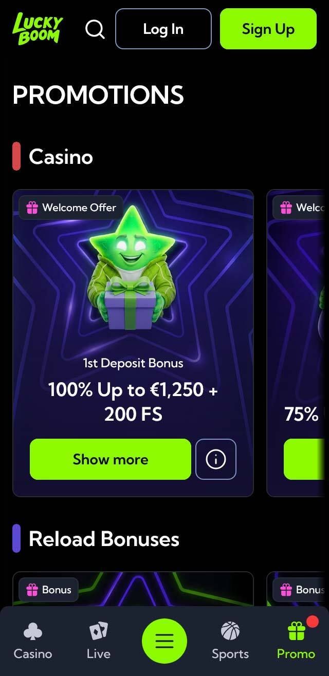 Lucky Boom Casino screenshot 7