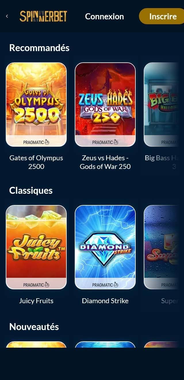 SpinnerBet Casino screenshot 6