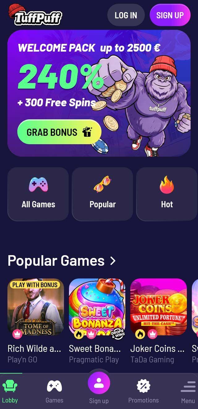 TuffPuff Casino screenshot 5