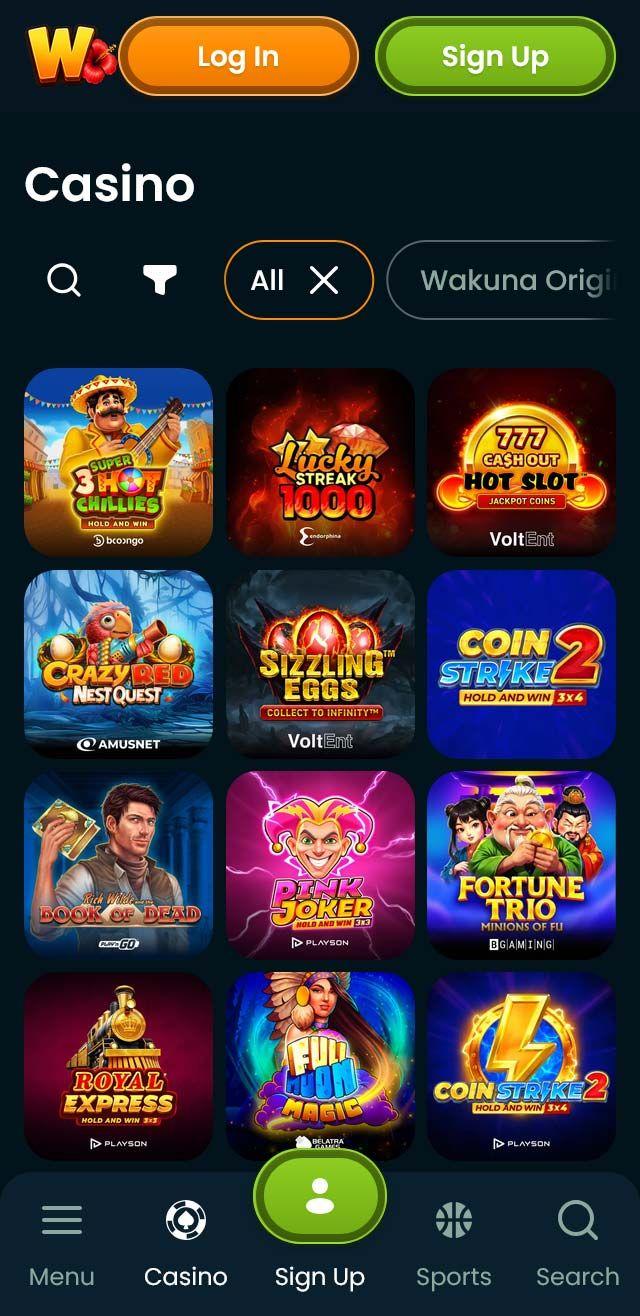 Wakuna Casino screenshot 6