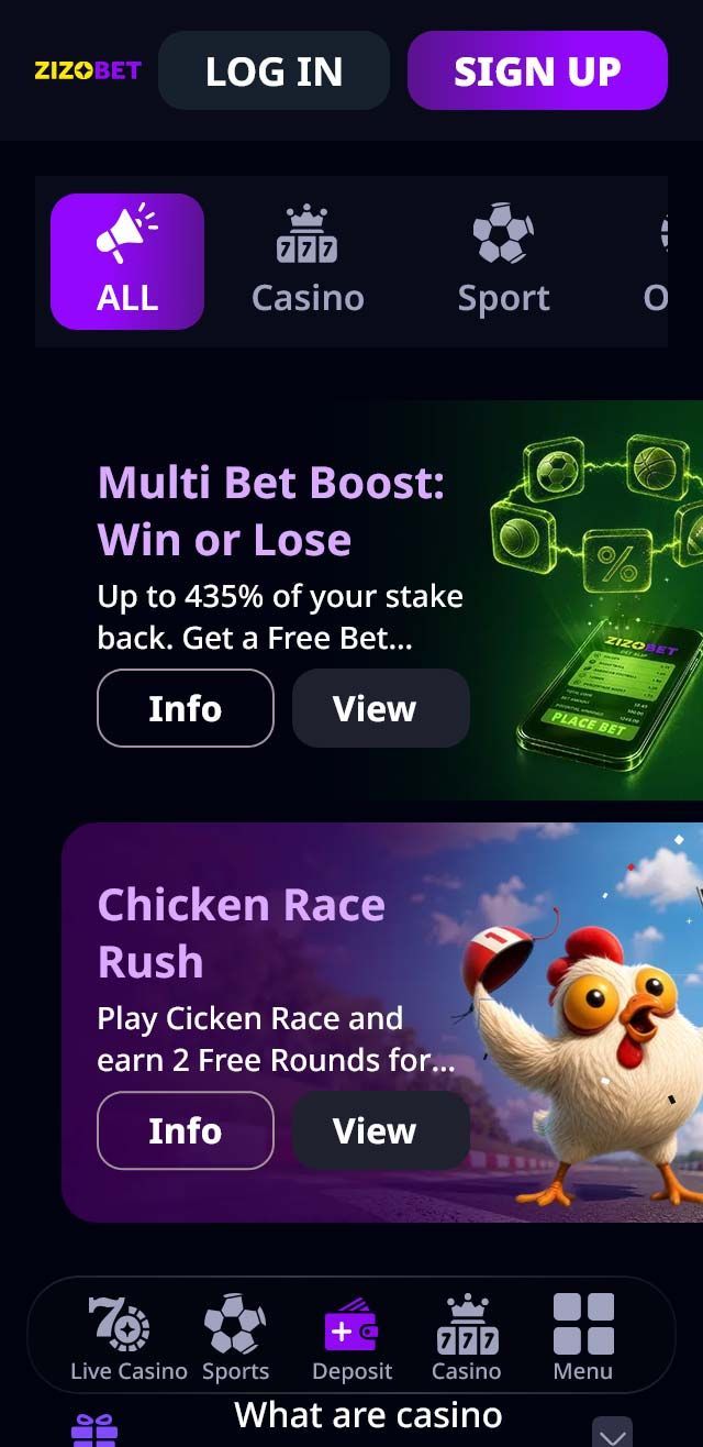 Zizobet Casino screenshot 7