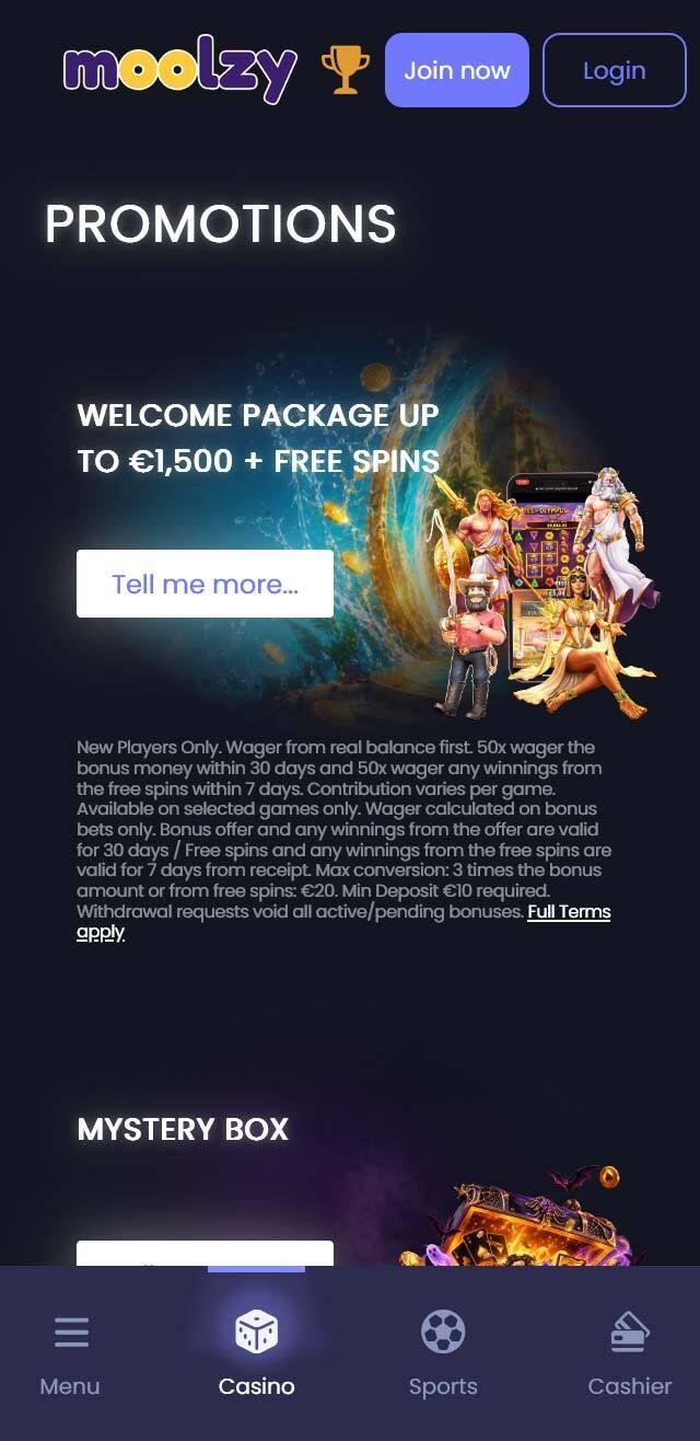 Moolzy Casino screenshot 7