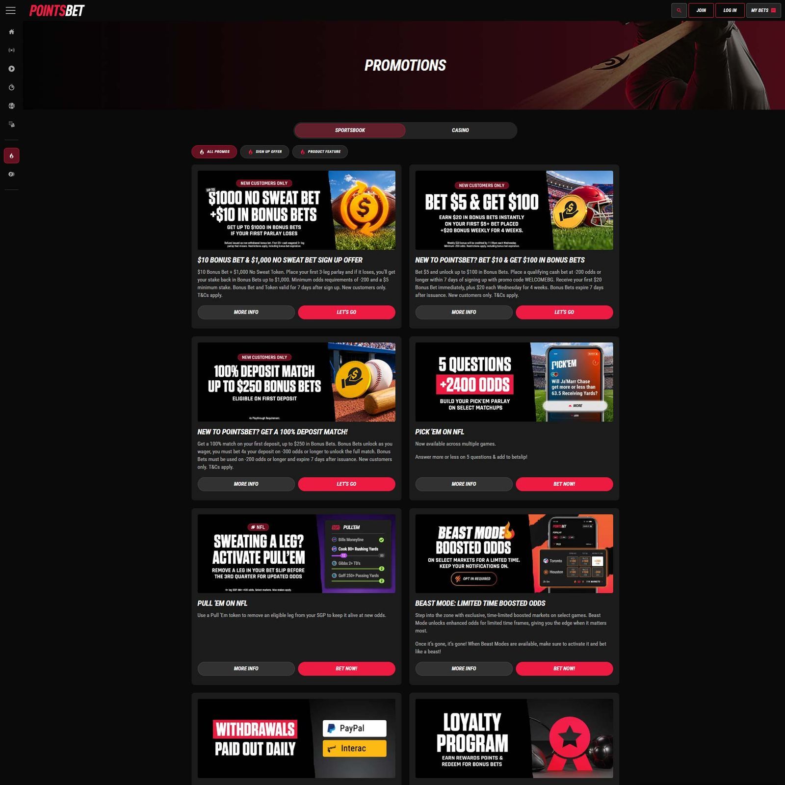 PointsBet Casino screenshot 3