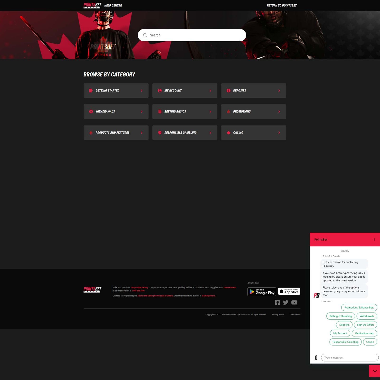 PointsBet Casino screenshot 4