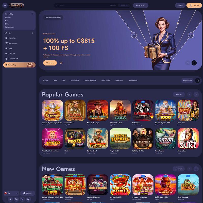 Winoly Casino screenshot 1