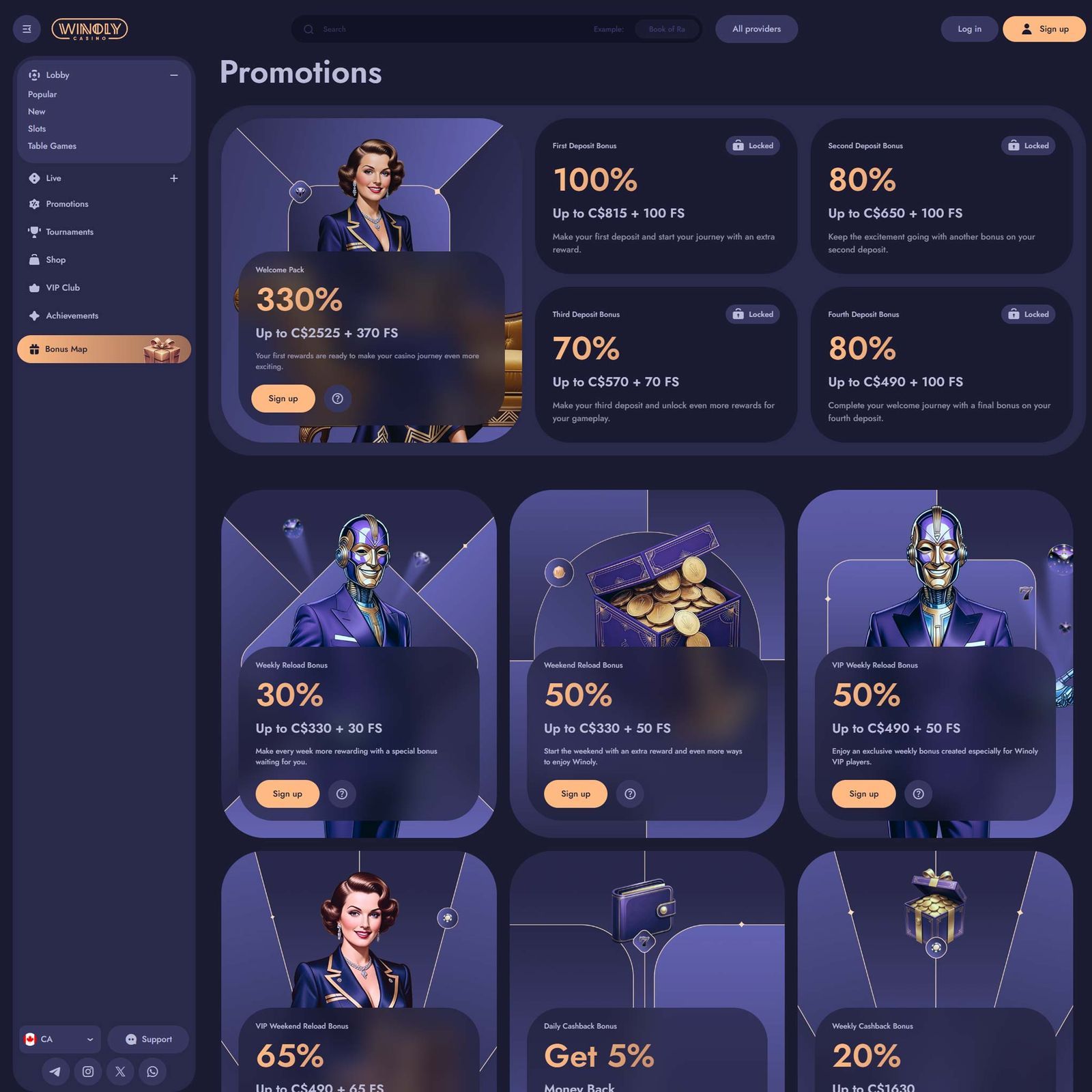 Winoly Casino screenshot 3