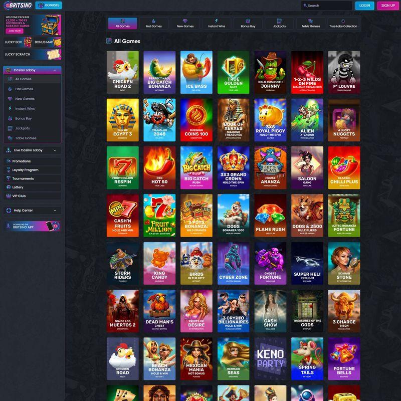 Britsino Casino screenshot 2