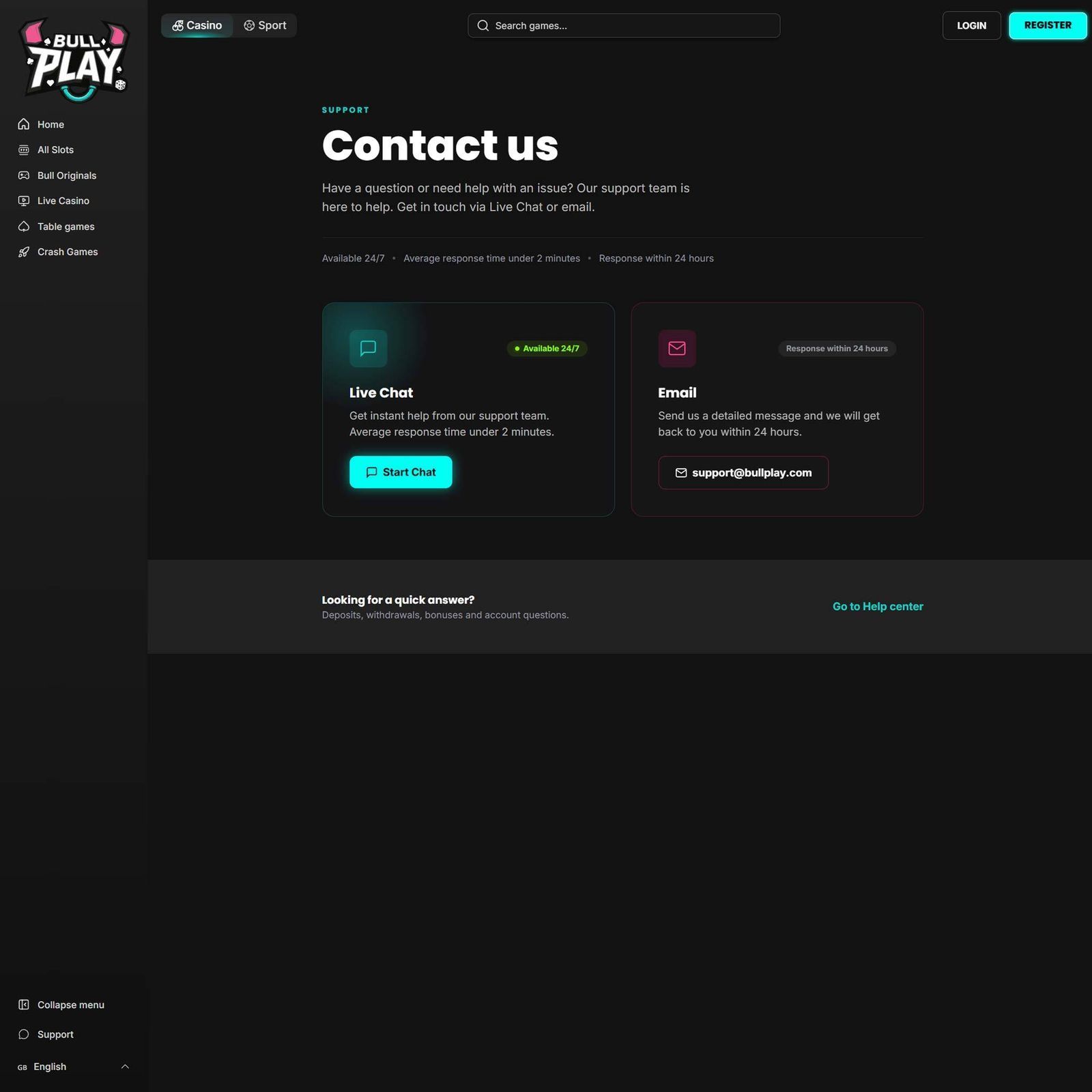 Bull Play Casino screenshot 4