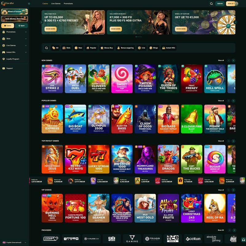 Elarabet Casino screenshot 1