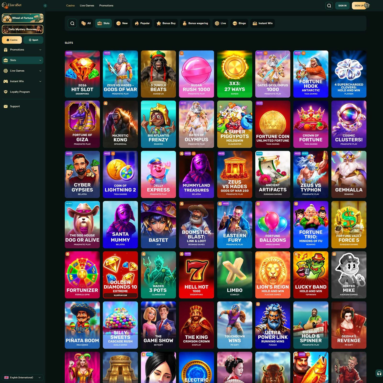 Elarabet Casino screenshot 2