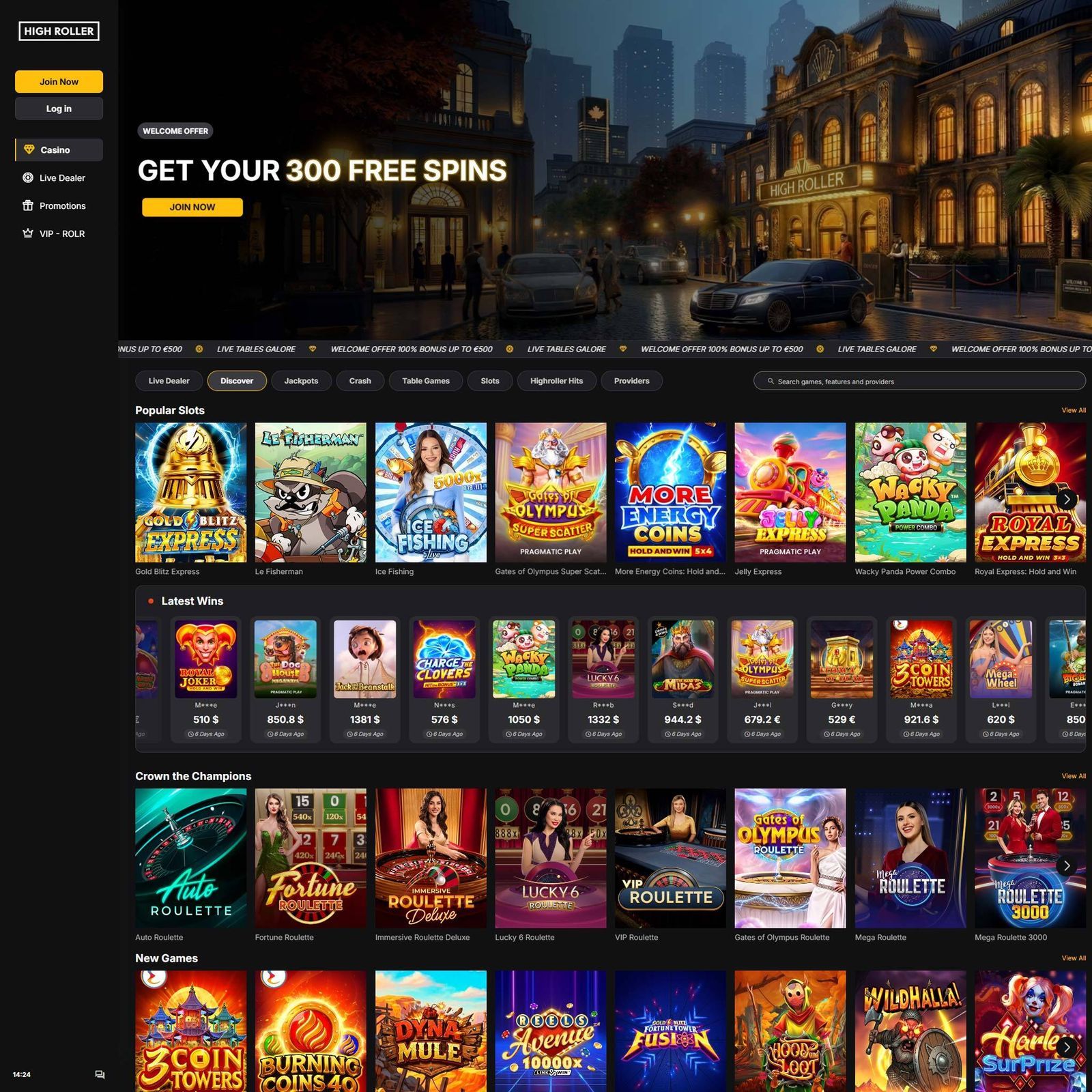 HighRoller Casino screenshot 1