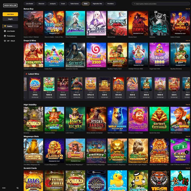 HighRoller Casino screenshot 2