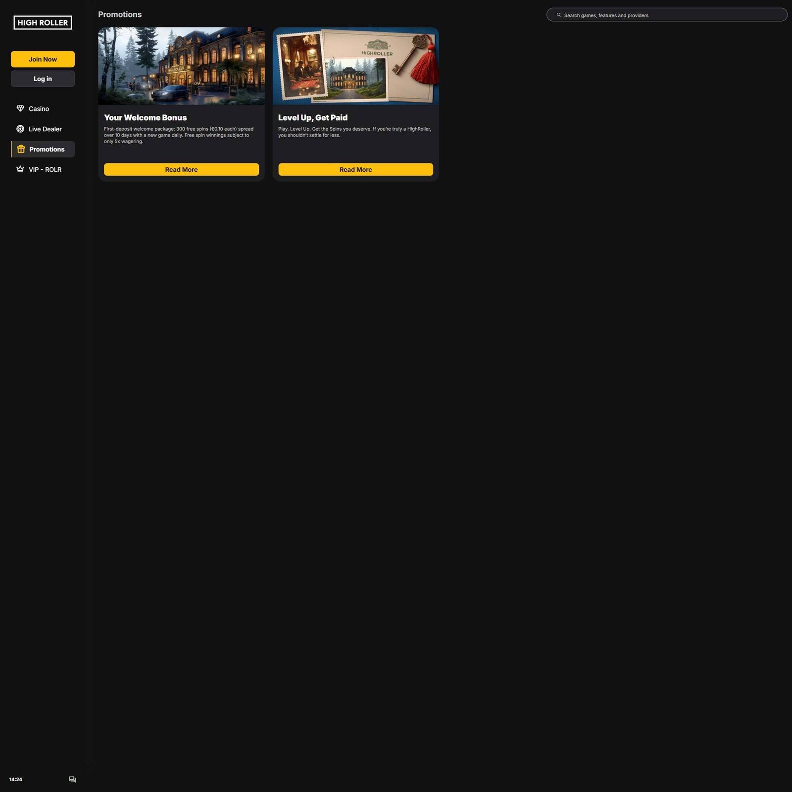HighRoller Casino screenshot 3