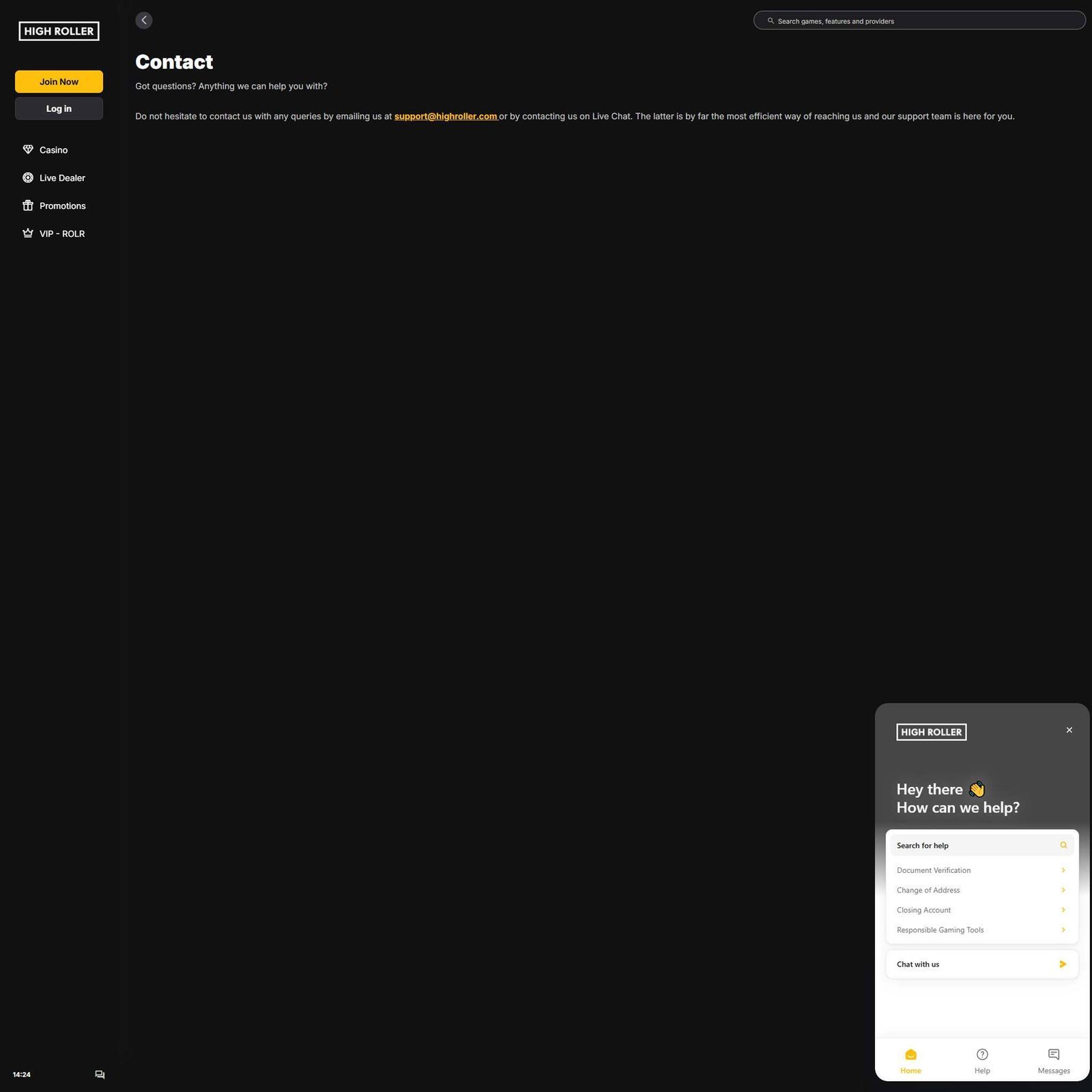 HighRoller Casino screenshot 4