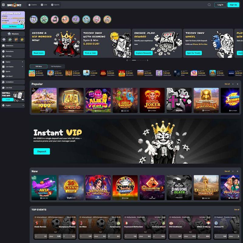 InkyBet Casino screenshot 1