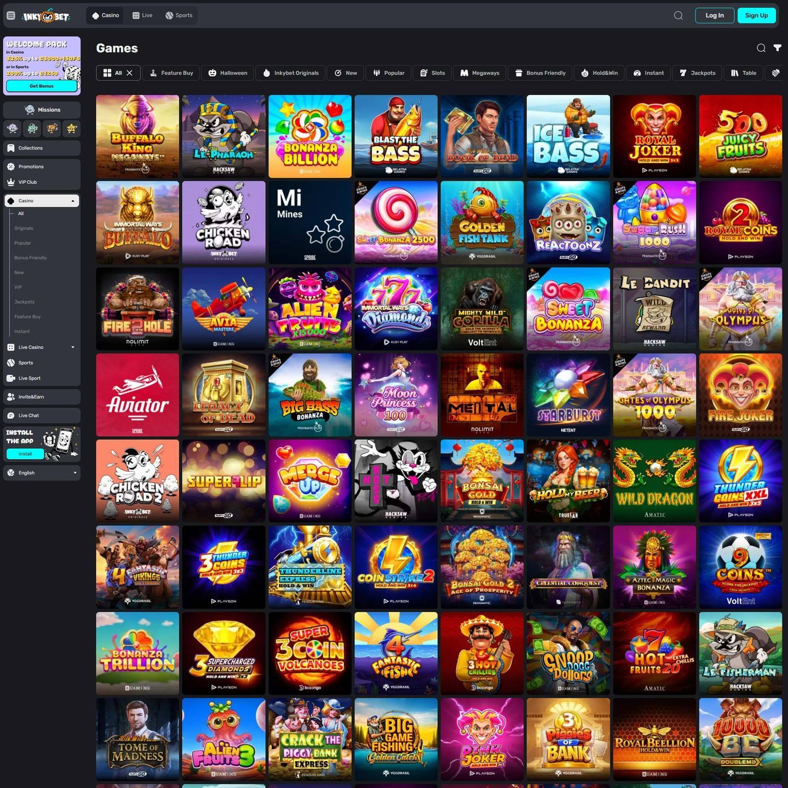 InkyBet Casino screenshot 2