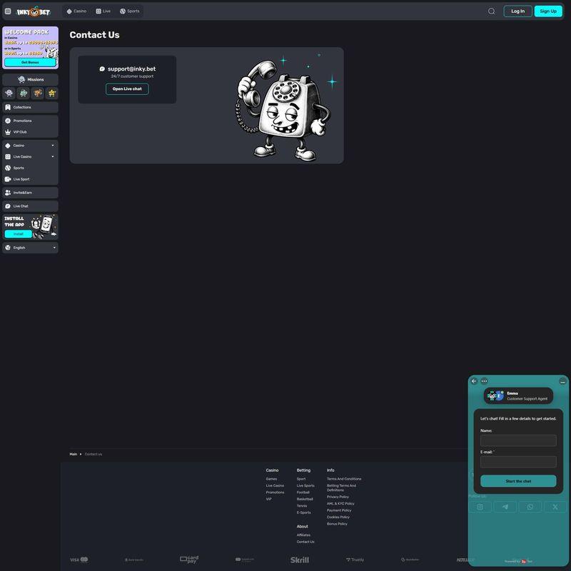InkyBet Casino screenshot 4