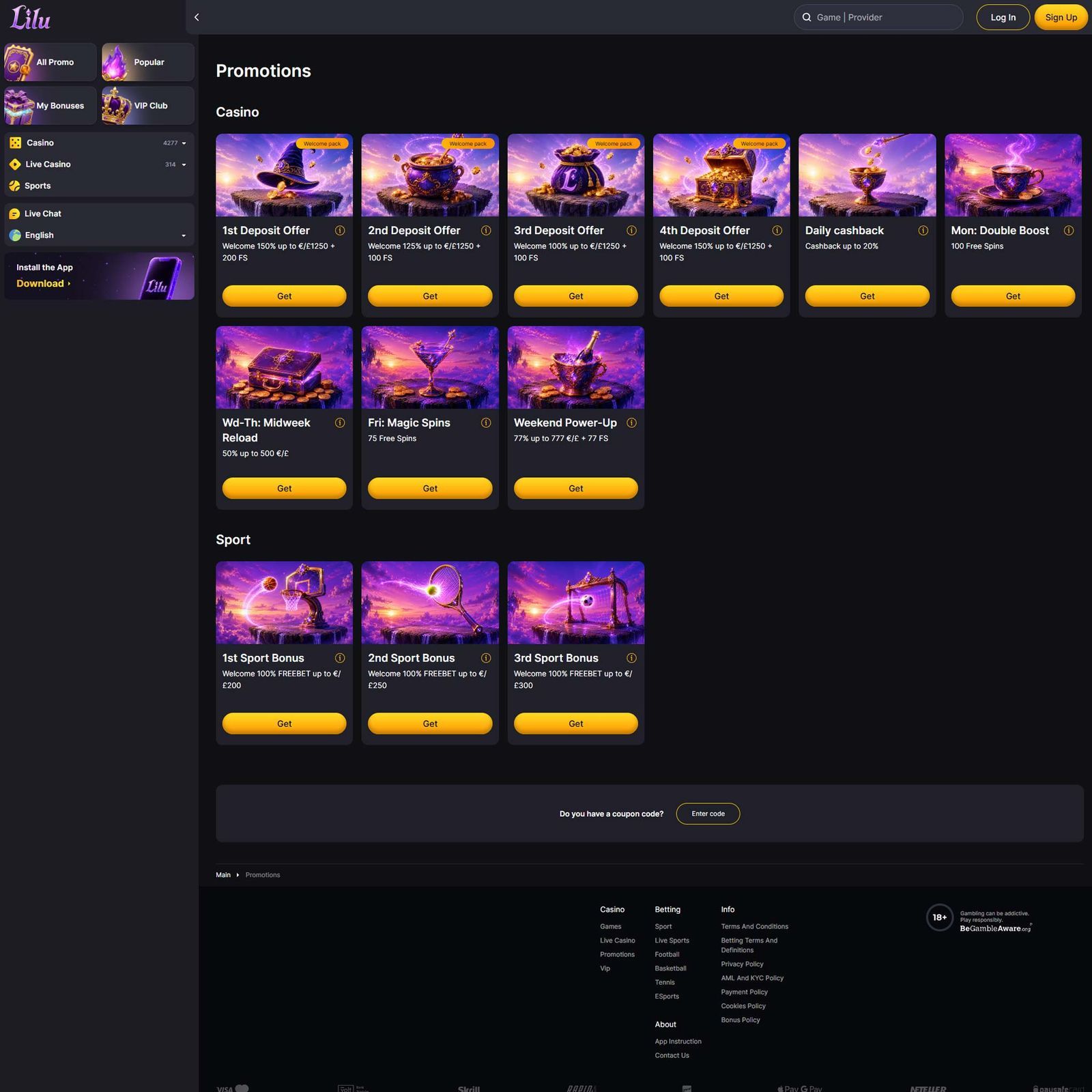 Lilu.bet Casino screenshot 3