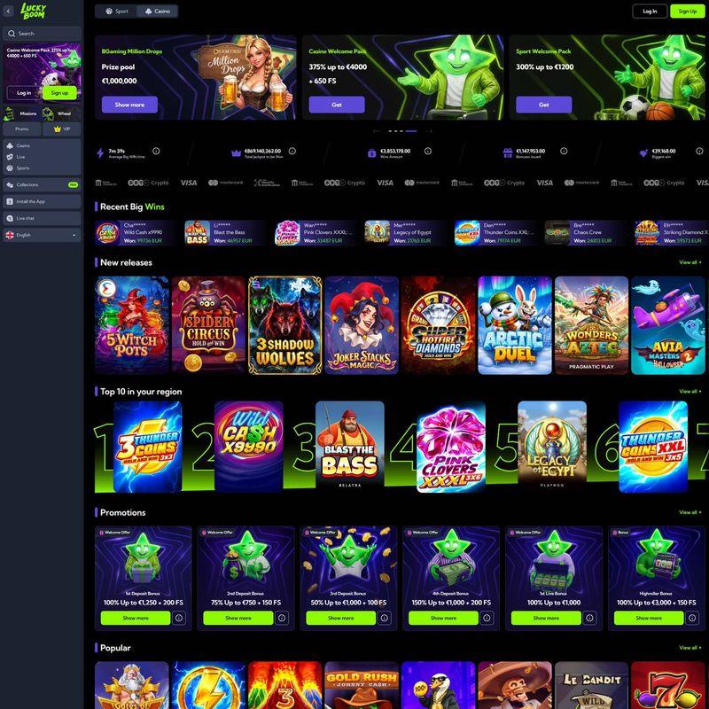 Lucky Boom Casino screenshot 1
