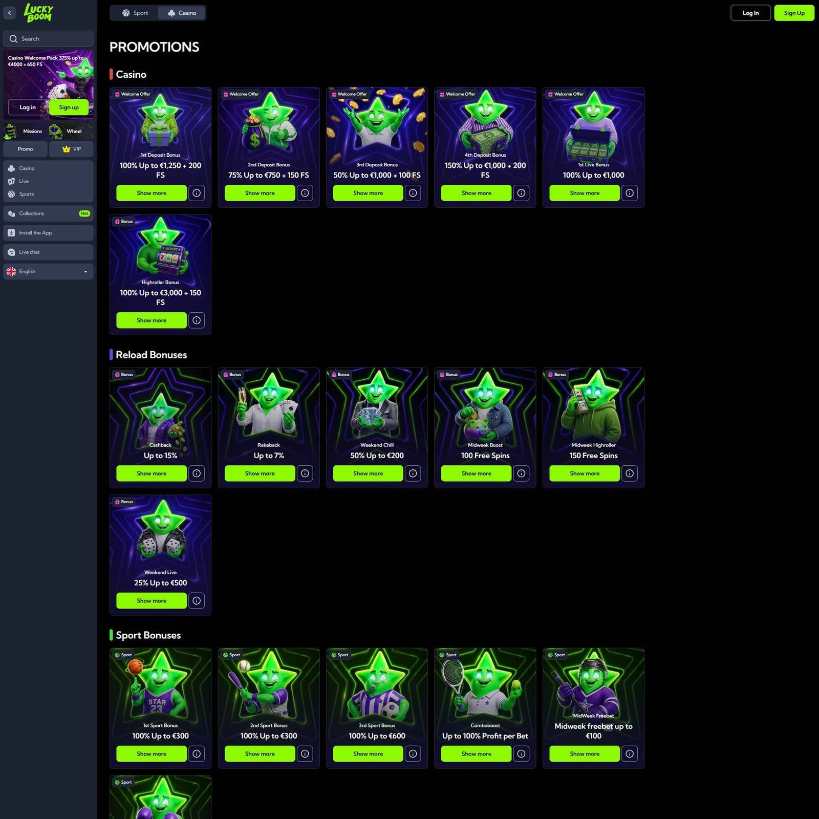 Lucky Boom Casino screenshot 3