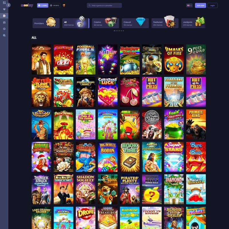 Moolzy Casino screenshot 2