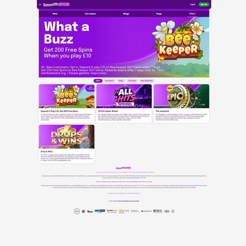 Smooth Spins Casino screenshot 3