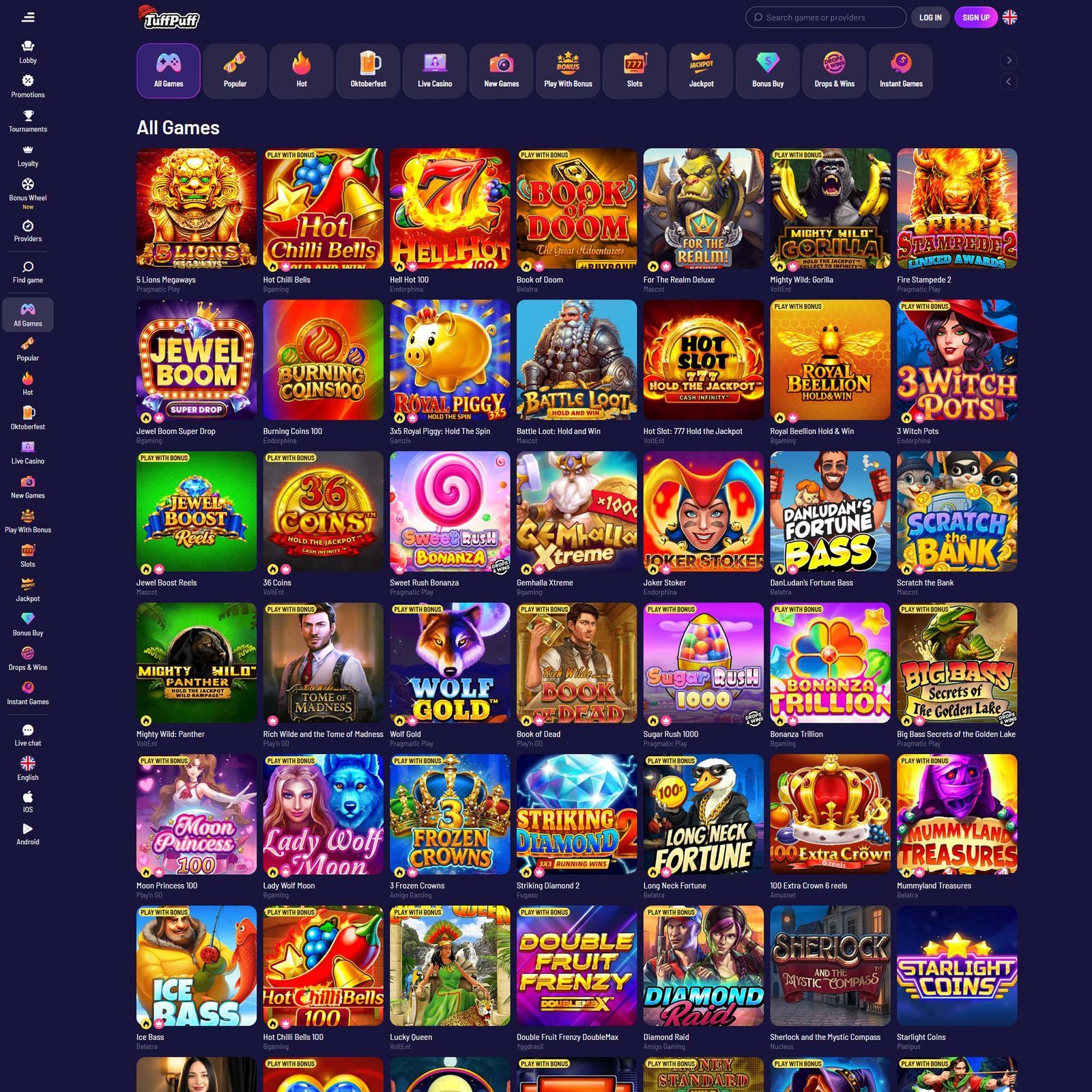 TuffPuff Casino screenshot 2