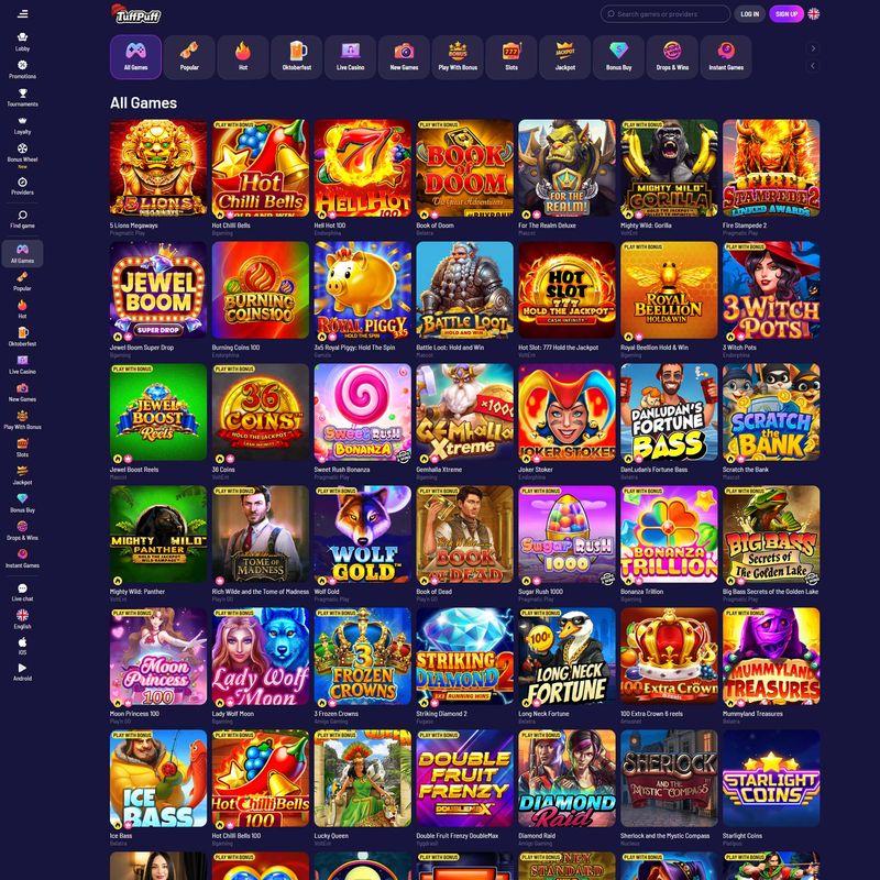 TuffPuff Casino screenshot 2