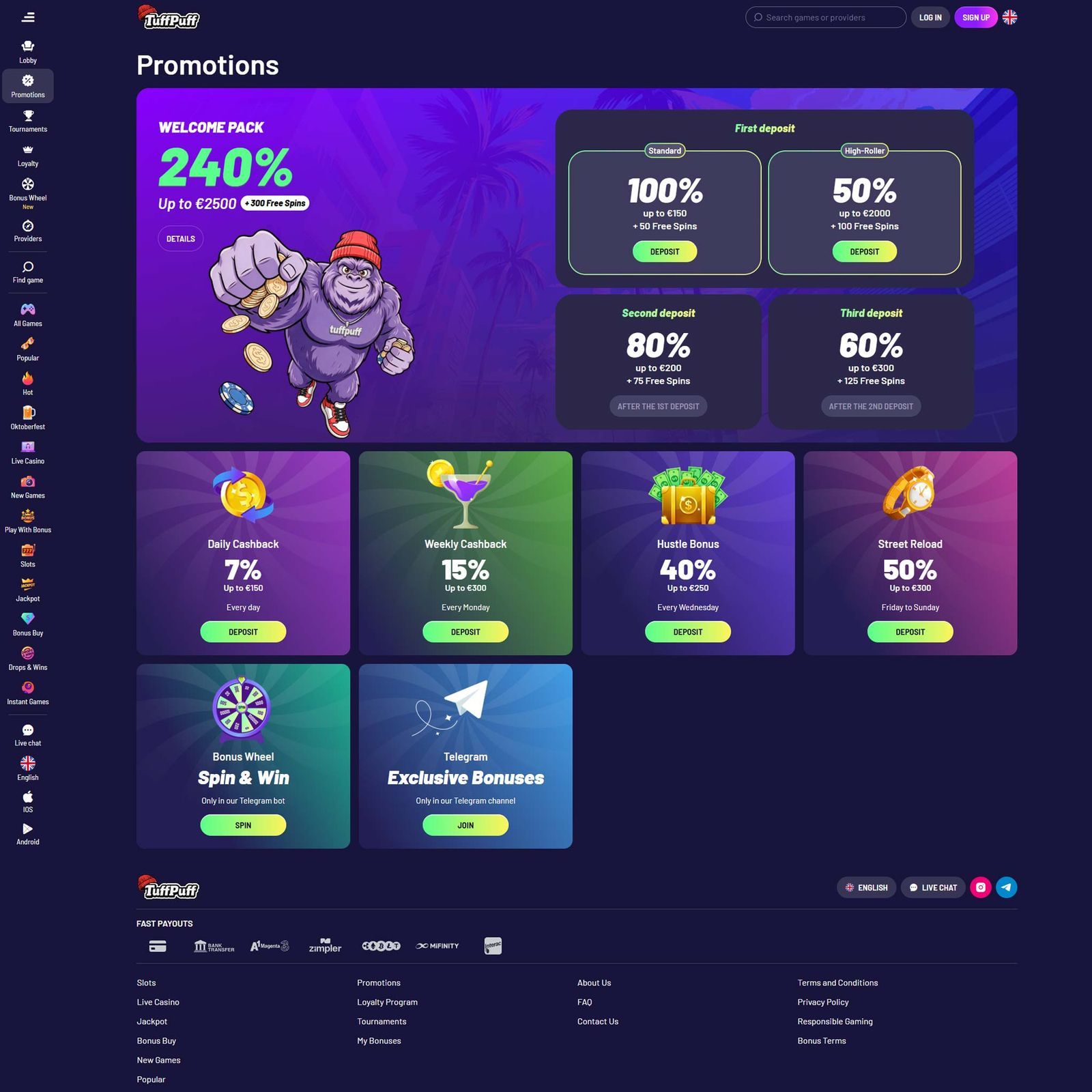 TuffPuff Casino screenshot 3