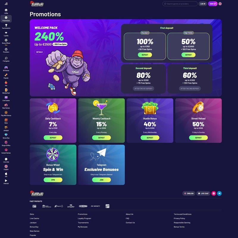 TuffPuff Casino screenshot 3