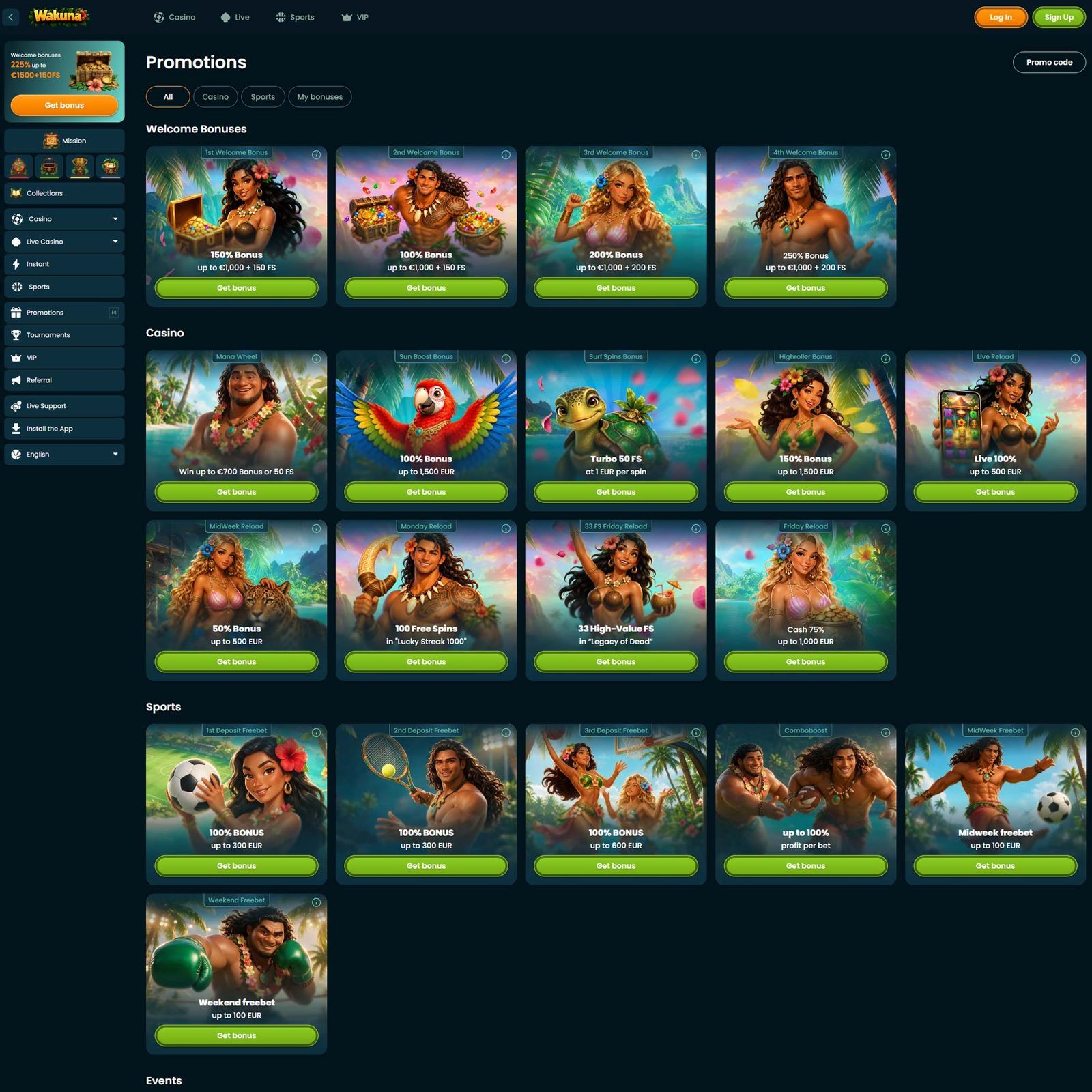 Wakuna Casino screenshot 3