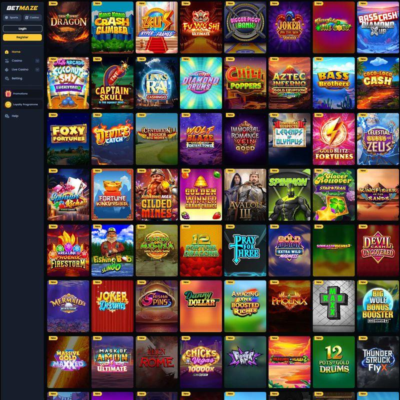Betmaze Casino screenshot 1