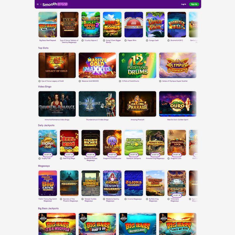 Smooth Spins Casino screenshot 2